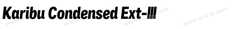 Karibu Condensed Ext字体转换